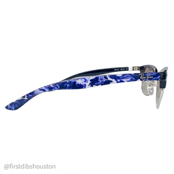 Ray Ban Blue Marble Clubmaster Sunglasses